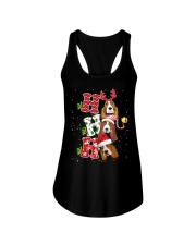 Basset Hound Christmas 3 Ladies Flowy Tank tile