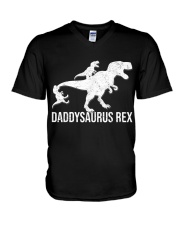 Daddysaurus Rex V-Neck T-Shirt tile