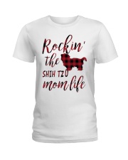 Shih Tzu Christmas 1t1 Ladies T-Shirt tile