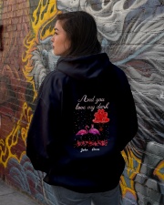 T shirt Flamingo and valentine - Men Hooded Sweatshirt lifestyle-unisex-hoodie-back-1