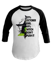 October Girl 51 Baseball Tee tile
