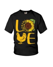 Love Sunflower Chicken Youth T-Shirt tile