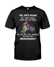T-Shirt Motocross Yes she is racing Premium Fit Mens Tee tile
