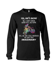 T-Shirt Motocross Yes she is racing Long Sleeve Tee til