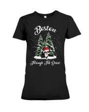 Boston Terrier Christmas 22 Premium Fit Ladies Tee tile