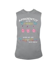Tee2n1 Funny Flamingo We're Trouble Together Shirt Sleeveless Tee tile