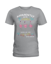 Tee2n1 Funny Flamingo We're Trouble Together Shirt Ladies T-Shirt tile