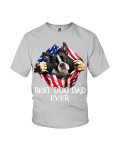 Boston Terrier-Dog Flag-Dad Youth T-Shirt tile