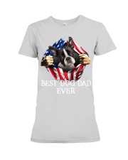 Boston Terrier-Dog Flag-Dad Premium Fit Ladies Tee tile