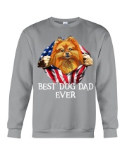 Pomeranian-Art-Dog Flag-Dad Crewneck Sweatshirt tile