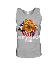 Pomeranian-Art-Dog Flag-Dad Unisex Tank tile