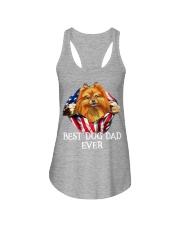 Pomeranian-Art-Dog Flag-Dad Ladies Flowy Tank tile