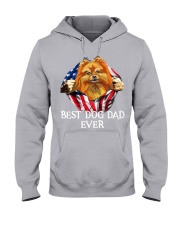 Pomeranian-Art-Dog Flag-Dad Hooded Sweatshirt tile