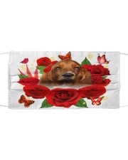 Basset Hound-Face Mask-Rose Cloth face mask front