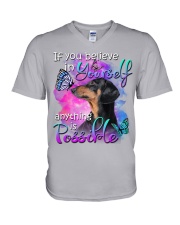 Dachshund-In Yourself V-Neck T-Shirt tile