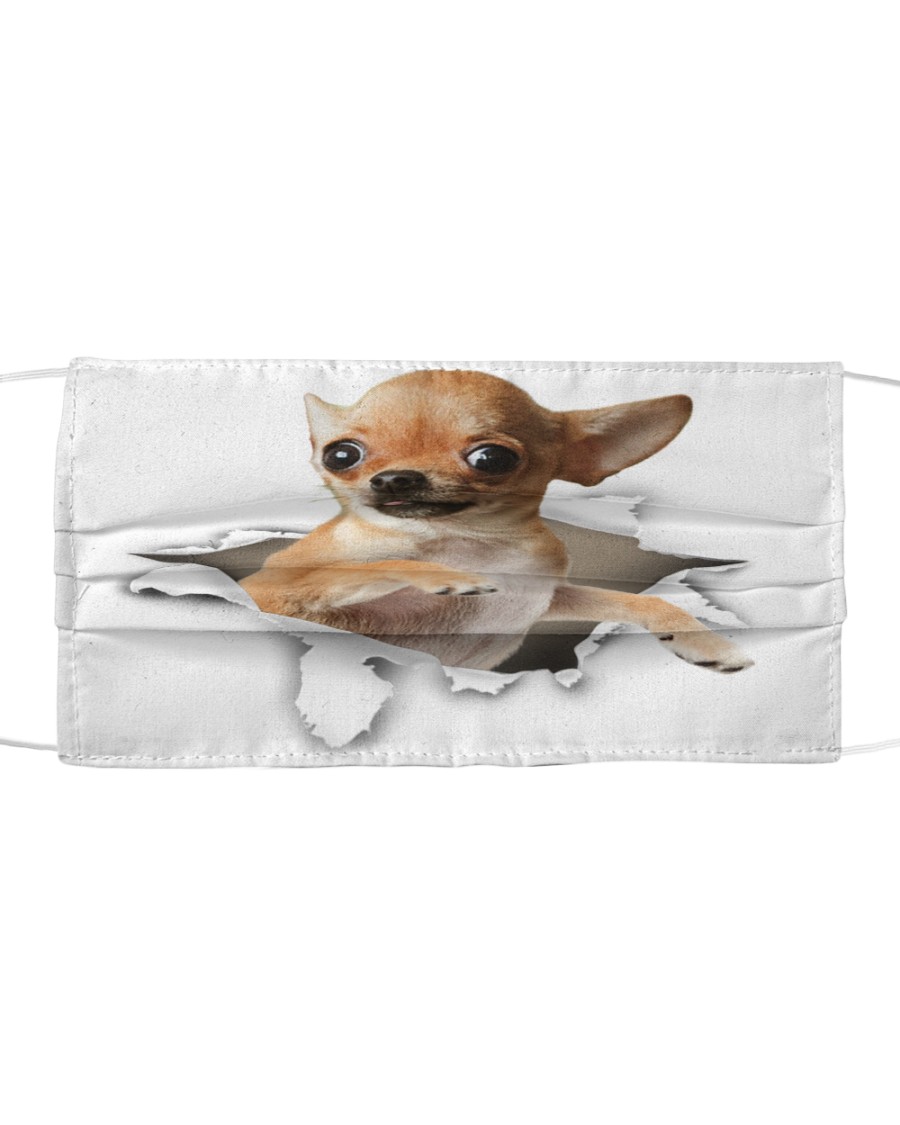 Chihuahua-Face Mask-Torn02 Cloth face mask