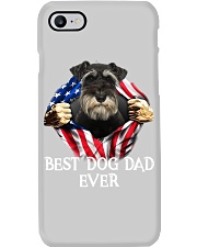 Miniature Schnauzer-Dog Flag-Dad Phone Case tile