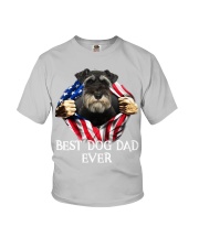 Miniature Schnauzer-Dog Flag-Dad Youth T-Shirt tile