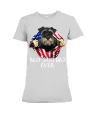 Miniature Schnauzer-Dog Flag-Dad Premium Fit Ladies Tee tile