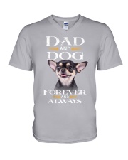 Chihuahua-Dad And Dog V-Neck T-Shirt tile