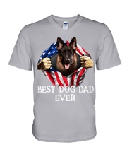 German Shepherd-02-Dog Flag-Dad V-Neck T-Shirt tile