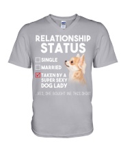 Chihuahua-Relationship Status V-Neck T-Shirt tile
