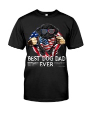 Black Toy Poodle-Dog Dad Flag Classic T-Shirt front