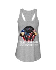 Black Toy Poodle-Dog Dad Flag Ladies Flowy Tank tile
