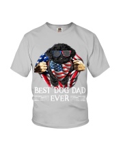 Black Toy Poodle-Dog Dad Flag Youth T-Shirt tile