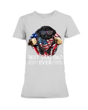 Black Toy Poodle-Dog Dad Flag Premium Fit Ladies Tee tile