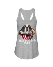 St Bernard-Dog Flag-Dad Ladies Flowy Tank tile