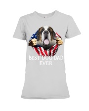 St Bernard-Dog Flag-Dad Premium Fit Ladies Tee tile