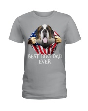St Bernard-Dog Flag-Dad Ladies T-Shirt tile