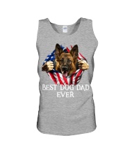 German Shepherd-Dog Flag-Dad Unisex Tank tile