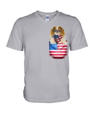 Japanese Chin-Flag Pocket V-Neck T-Shirt tile