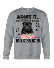 Pug-Black-Admit It Crewneck Sweatshirt tile