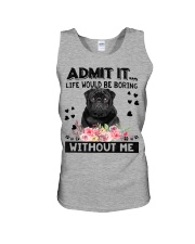 Pug-Black-Admit It Unisex Tank tile