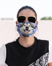 Alaskan Malamute-Blue Mask Cloth face mask aos-face-mask-lifestyle-02