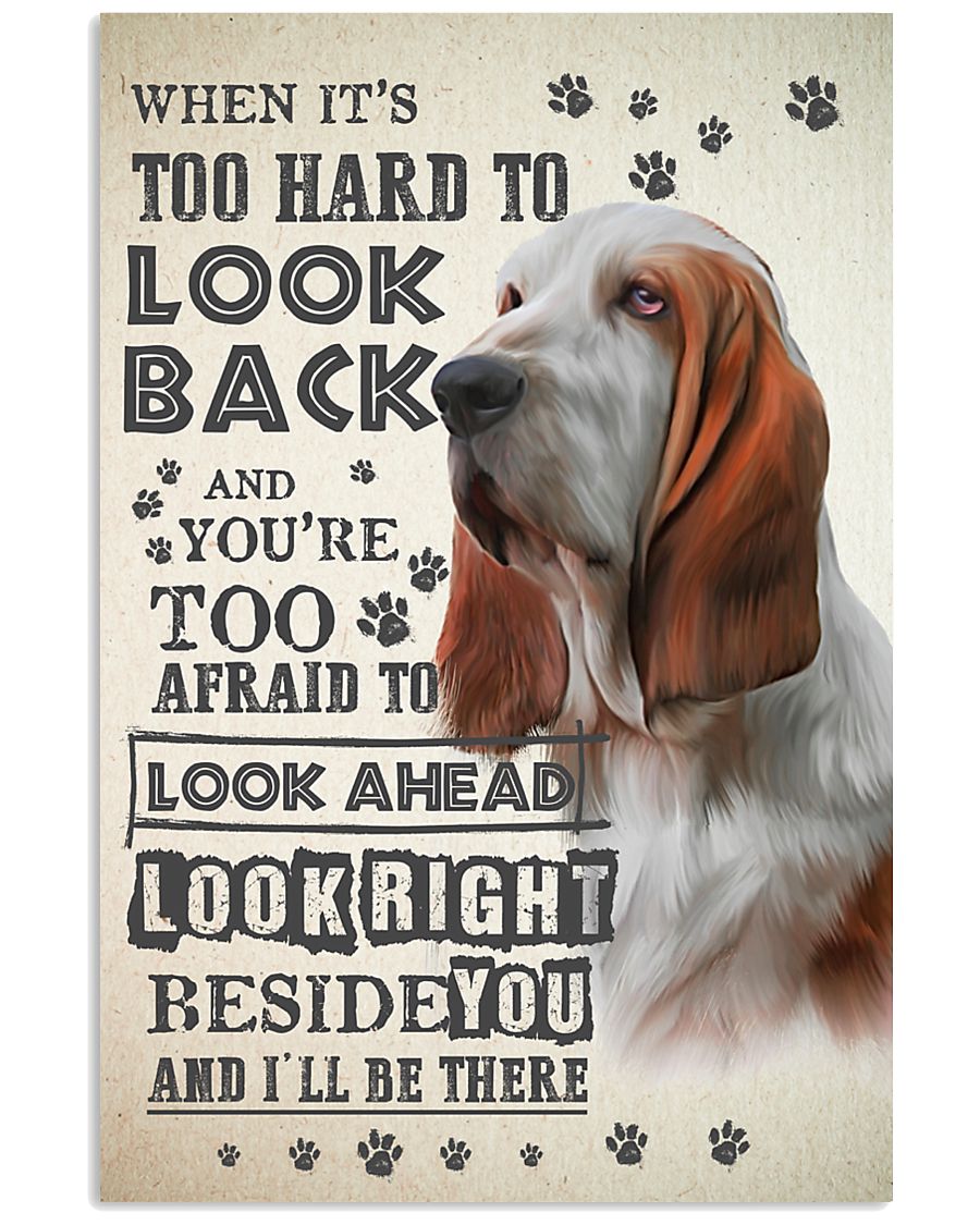 Basset Hound - Look Back 24x36 Poster