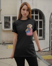 Golden Retriever-Flag Pocket Classic T-Shirt apparel-classic-tshirt-lifestyle-19