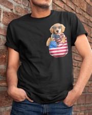 Golden Retriever-Flag Pocket Classic T-Shirt apparel-classic-tshirt-lifestyle-26