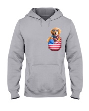 Golden Retriever-Flag Pocket Hooded Sweatshirt tile