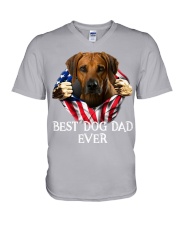 Rhodesian Ridgeback-Dog Flag-Dad V-Neck T-Shirt tile