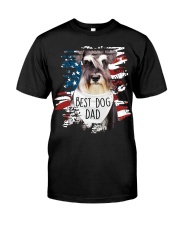 Schnauzer-Best Dog Dad Classic T-Shirt front