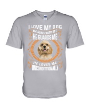 American Cocker Spaniel-Uncondittionally V-Neck T-Shirt tile