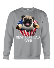 Pug-Dog Flag-Dad Crewneck Sweatshirt tile