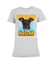 Greyhound-Proud Dog Mom Premium Fit Ladies Tee tile
