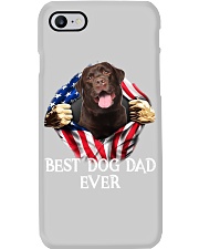 Labrador-Chocolate-Dog Flag-Dad Phone Case tile