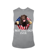 Labrador-Chocolate-Dog Flag-Dad Sleeveless Tee tile