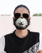 Samoyed-Hole Crack Cloth face mask aos-face-mask-lifestyle-02